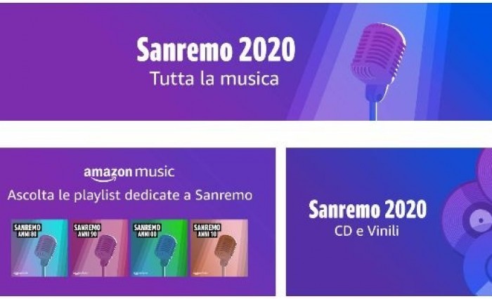 Sanremo 2020, Amazon.it: uno store dedicato con playlist musicali, CD e vinili in edizioni esclusive