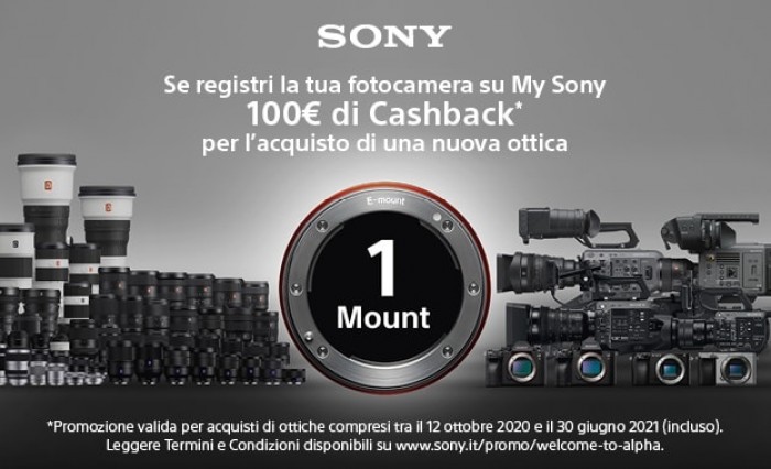 Sony: nuove promozioni Cashback sui prodotti Digital Imaging e Ottiche Welcome-to-α