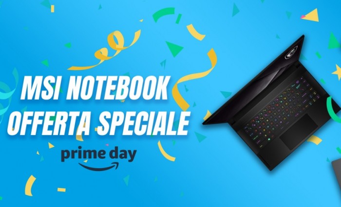 Amazon Prime Day 2021: MSI propone diversi laptop con sconti fino a 800 euro