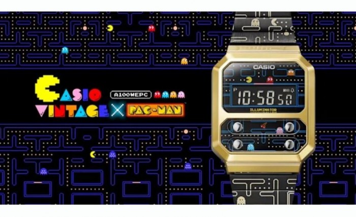 Orologio Casio A100 in versione Pac-Man vintage 