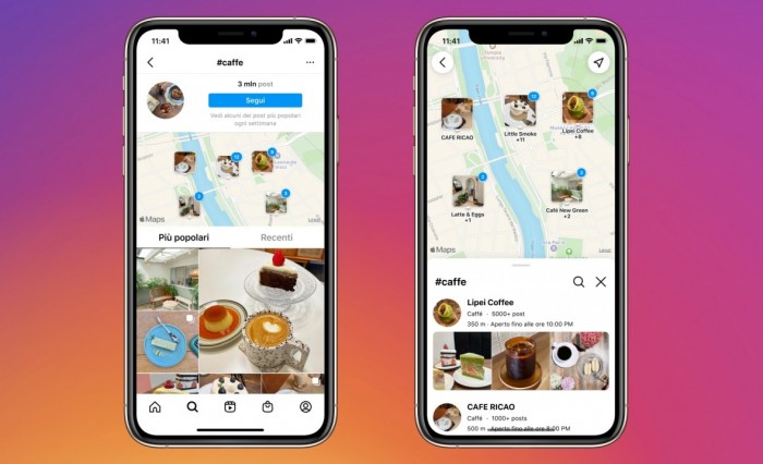 Instagram lancia la funzione "Cerca sulla mappa"