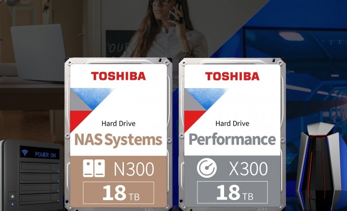 Toshiba aumenta a 18TB la capacità di archiviazione degli hard disk N300 e X300