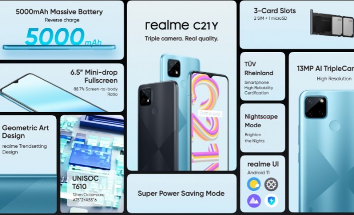 realme C21Y: primo smartphone al mondo con certificazione TÜV