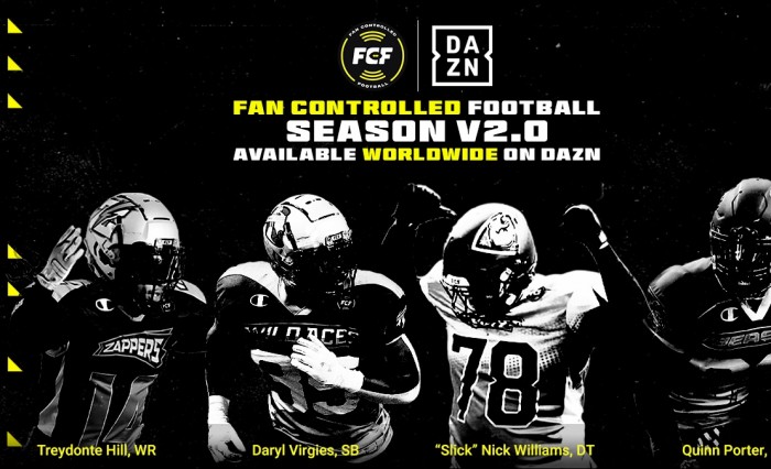 Dazn nuovo partner globale di Fan Controlled Football (FCF)