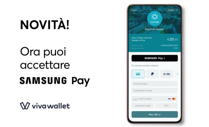 Samsung annuncia una partnership con Viva Wallet