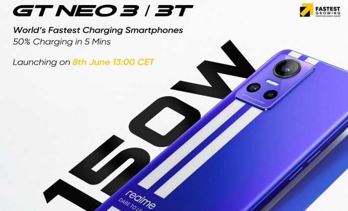 realme accelera nel mercato degli smartphone con la nuova serie realme GT NEO 3 