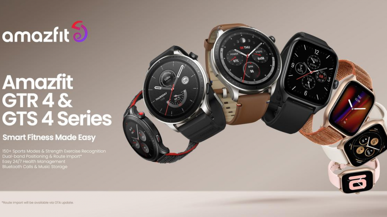 Amazfit presenta la nuova generazione di Smartwatch Gtr 4, Gts 4 e Gts 4 Mini