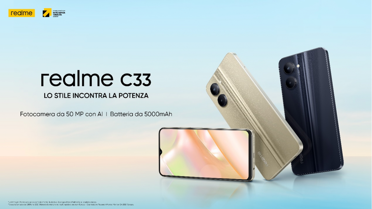 realme C33 arriva in Italia