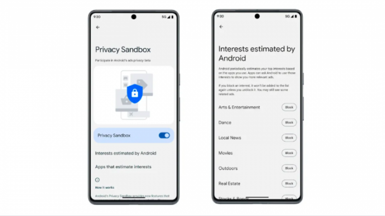 Google: la versione beta di Privacy Sandbox arriva su Android