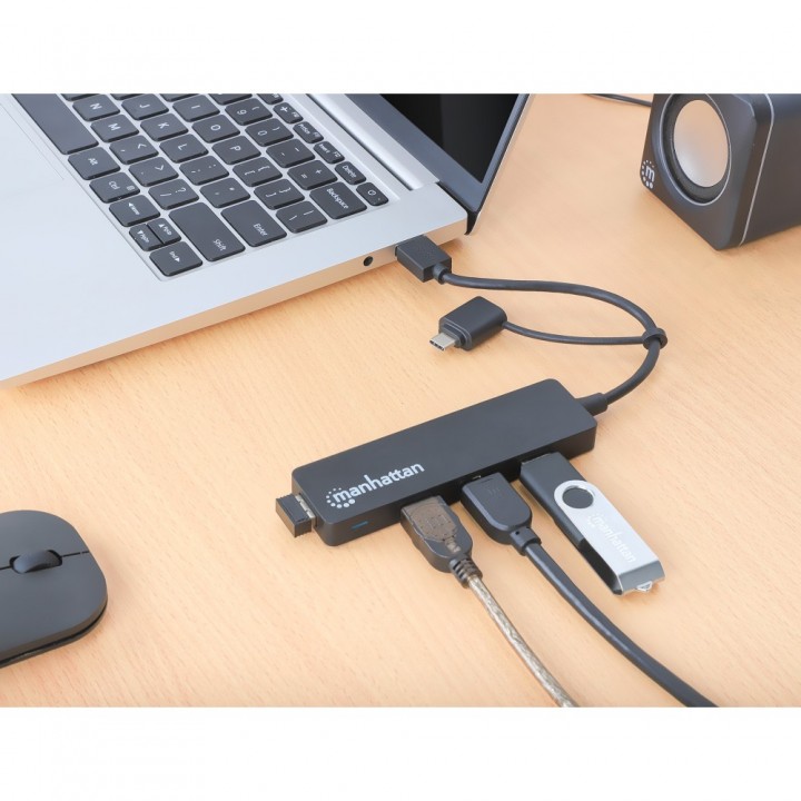 Hub USB di Manhattan: per espandere la connettività di pc, smartphone e tablet