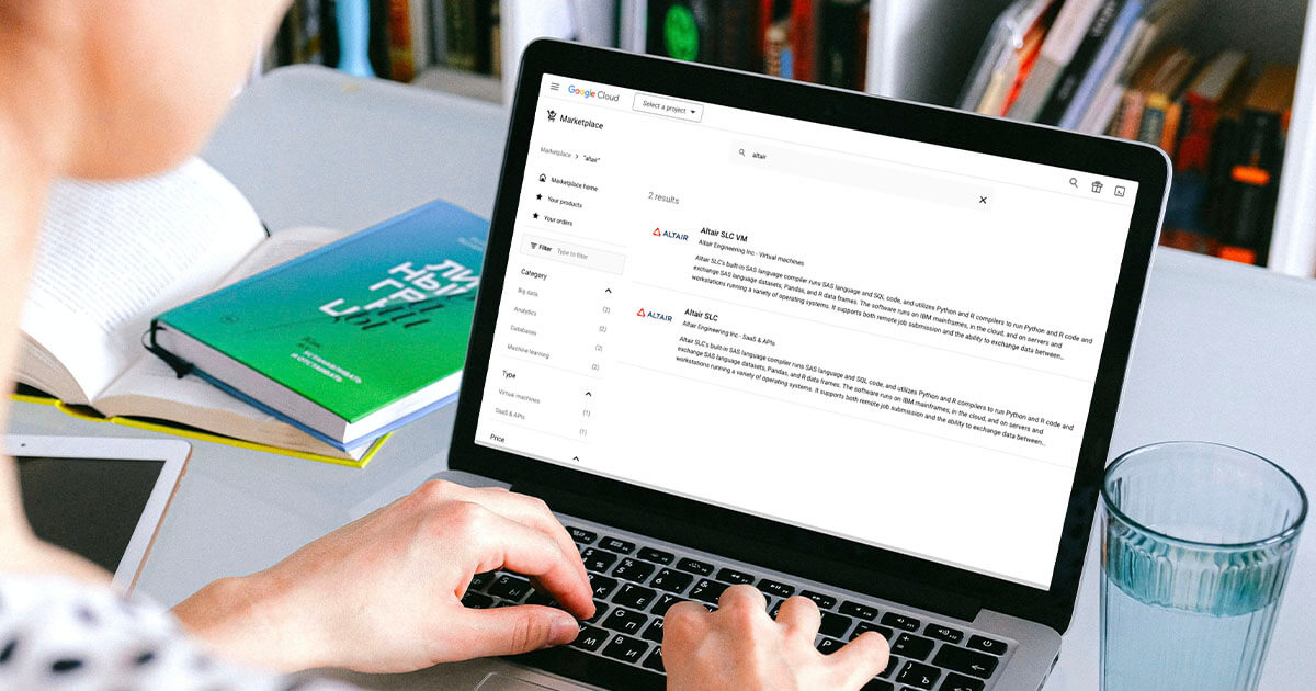 Altair SLC è ora disponibile su Google Cloud Marketplace