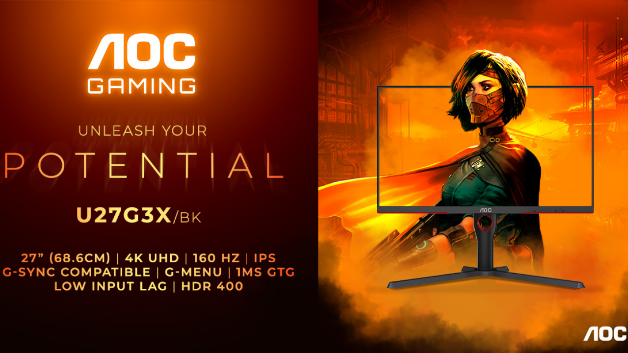 AOC presenta l’U27G3X/BK e U32G3X/BK, gli ultimi monitor 4K per il gaming