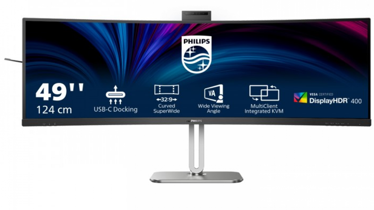 Philips lancia il nuovo 49B2U5900CH con Busylight e webcam con funzione Windows Hello