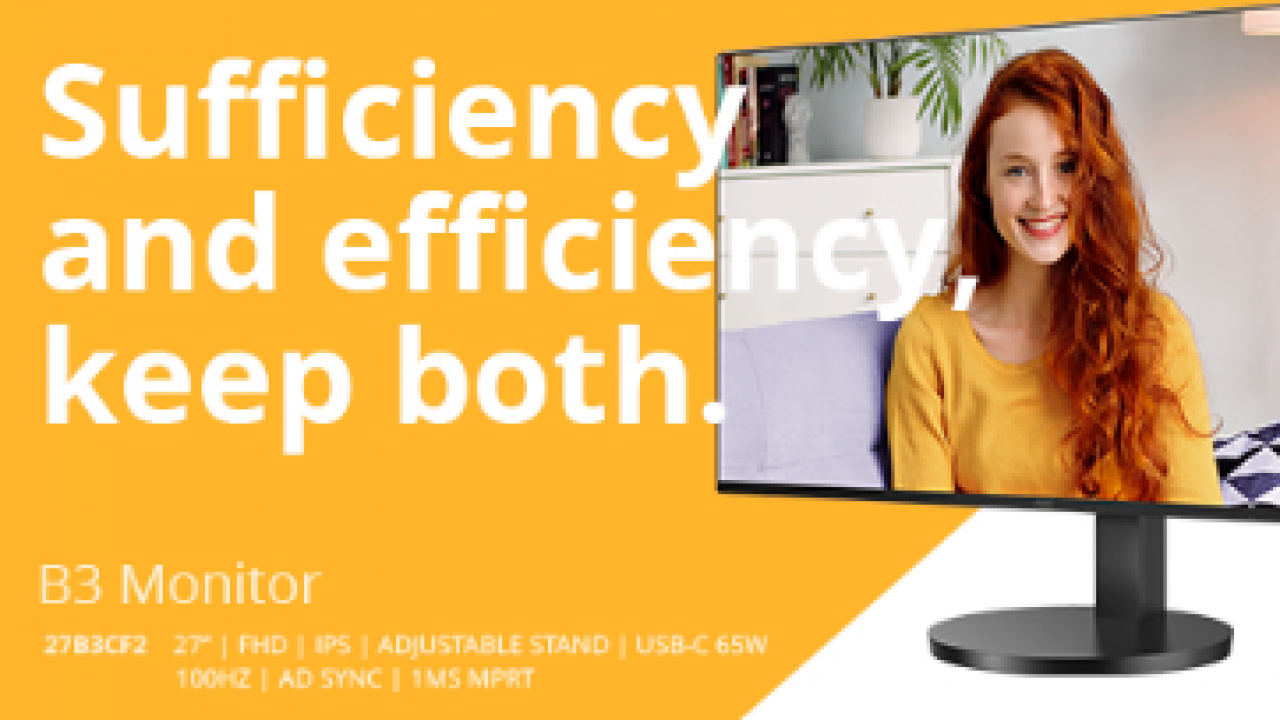AOC presenta la nuova serie di monitor B3 per gli spazi di lavoro a casa e in ufficio