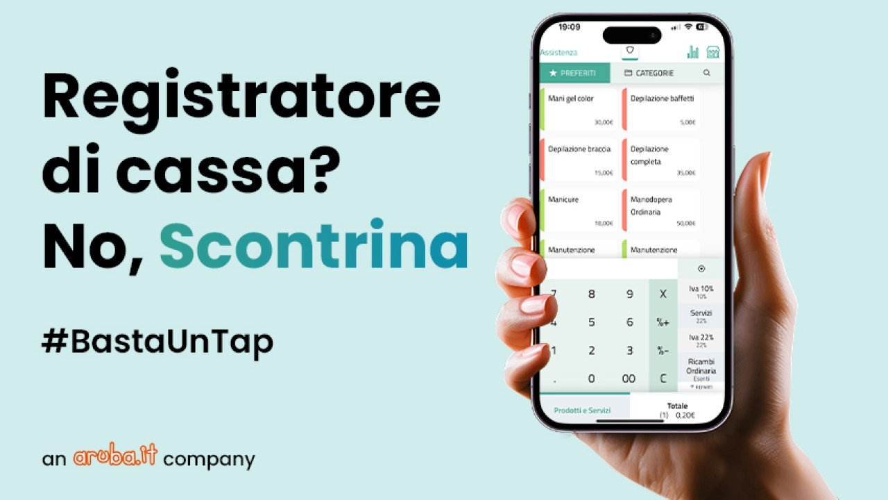  Aruba acquisisce Scontrina, l’app che trasforma smartphone e tablet in registratori di cassa