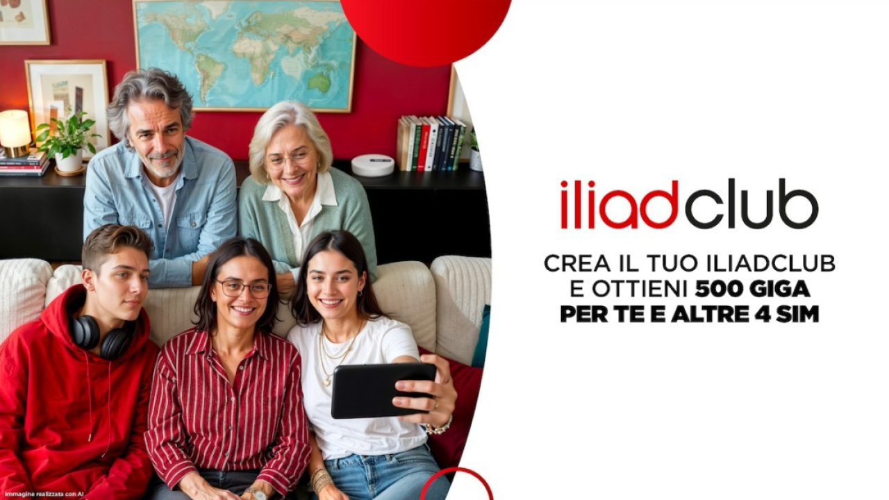 Iliad lancia iliadclub: i giga dell’offerta si moltiplicano per chi entra nel club