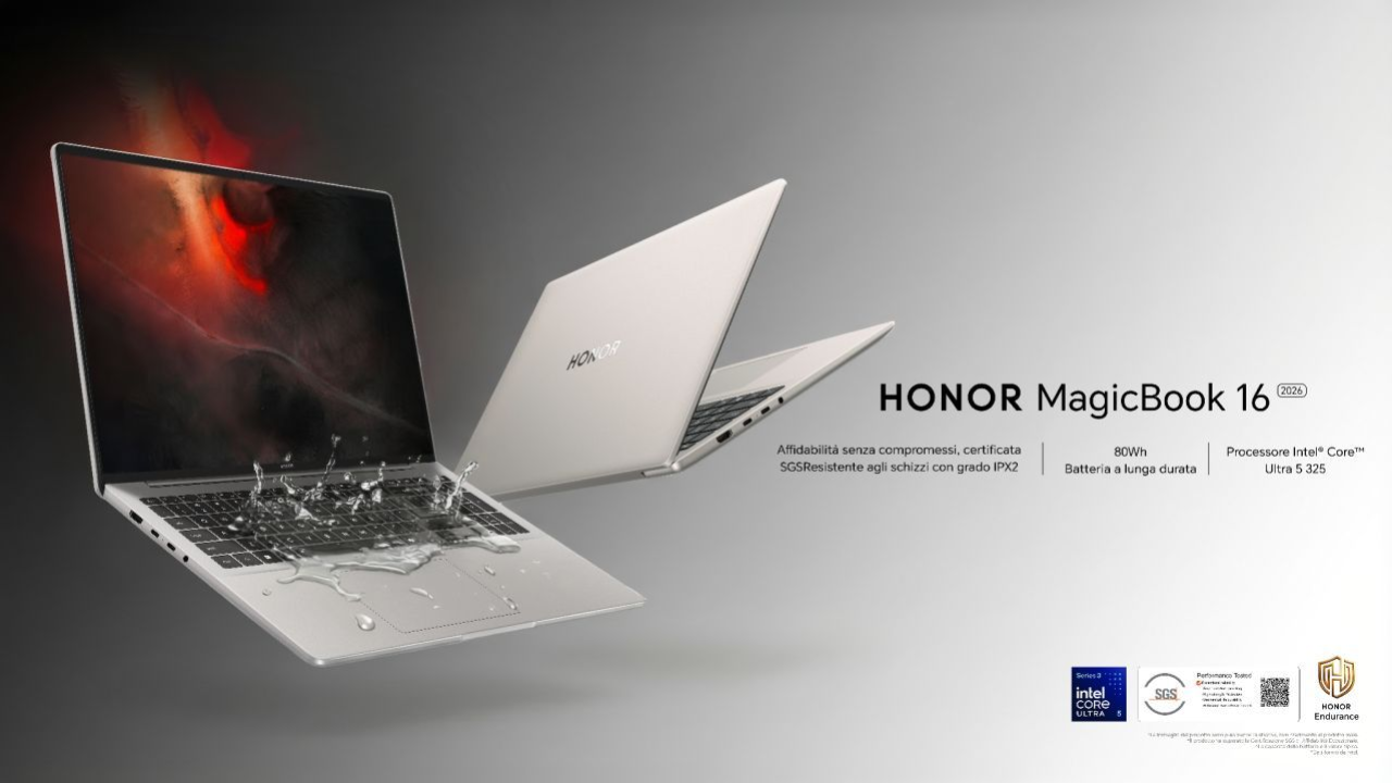 HONOR lancia il nuovo MagicBook 16: l'AI e l'architettura Intel ridefiniscono i laptop ultrasottili