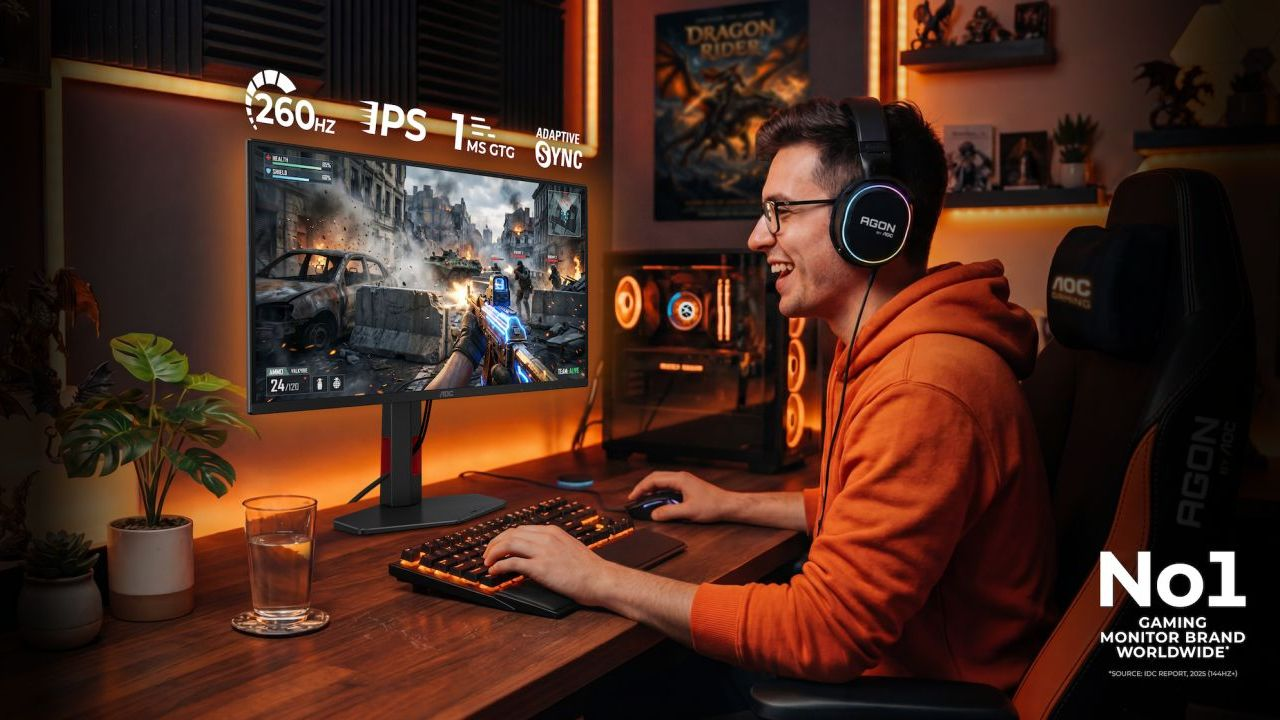 AGON by AOC lancia l’AOC GAMING 25G4ZR: velocità e precisione esports a portata di tutti