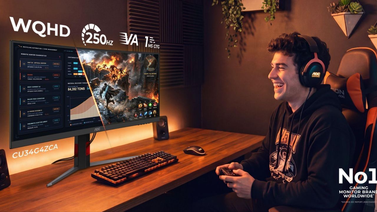 AOC presenta i nuovi monitor gaming ultrawide della serie G4 per l'integrazione tra lavoro e gioco