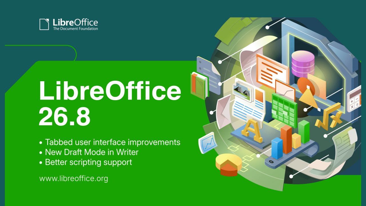 Disponibile LibreOffice 26.8: super tipografia, supporto linguistico esteso e zero IA
