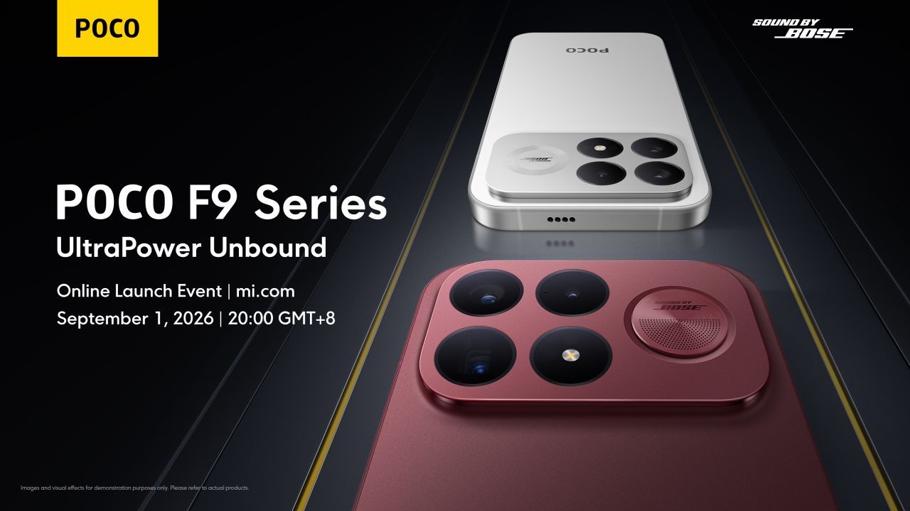 POCO svela la nuova serie F9: potenza da flagship assoluto, gaming a 185 FPS e audio firmato Bose