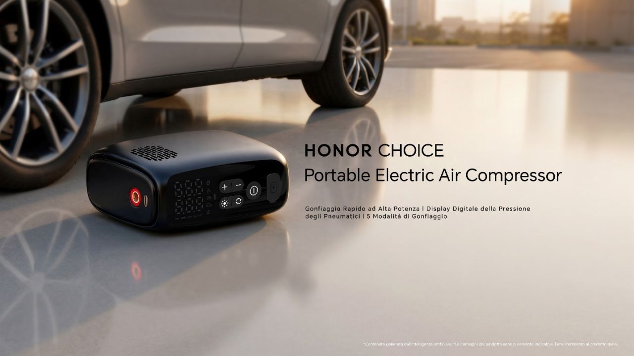 Novità HONOR CHOICE: il mini compressore elettrico intelligente per la vita di tutti i giorni