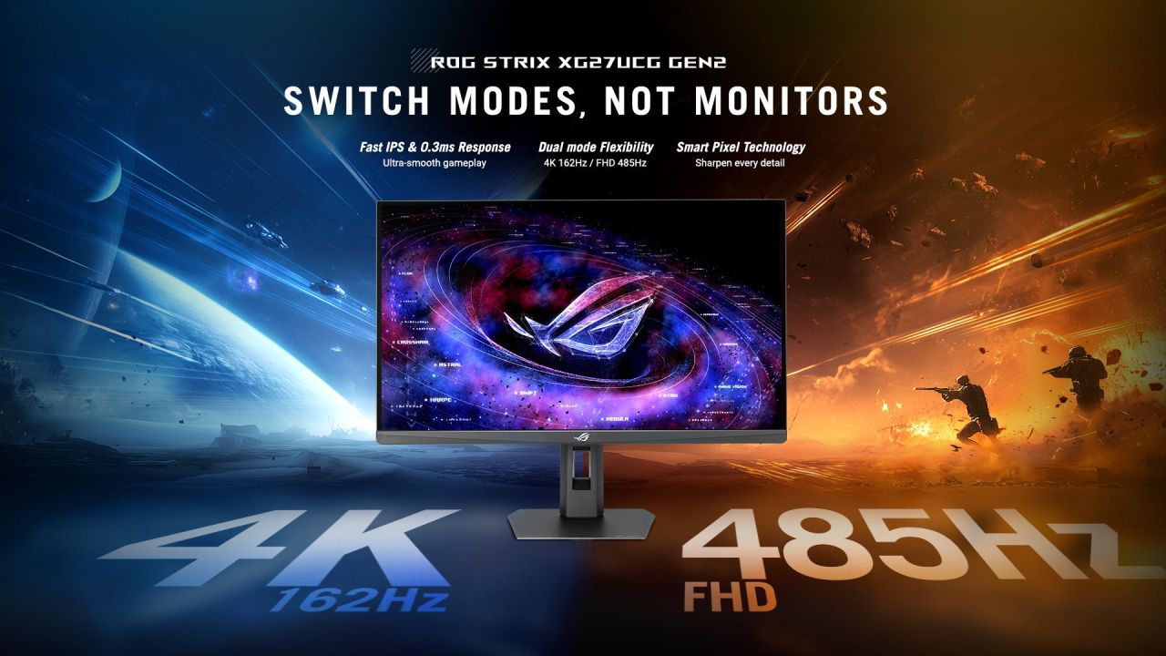 ASUS porta in Italia i nuovi monitor gaming Dual Mode ROG Strix e TUF Gaming